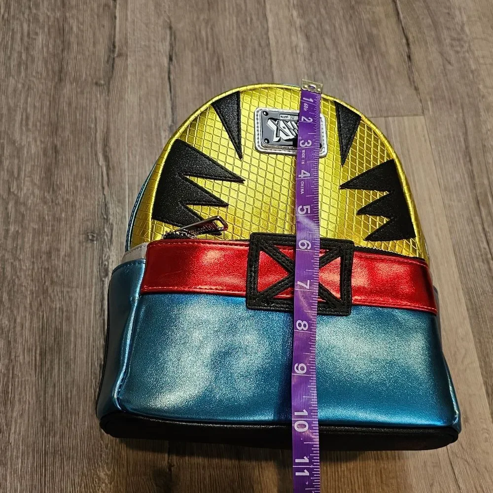 LOUNGEFLY Wolverine Marvel Metallic X-Men '97 Wolverine Cosplay Mini Backpack